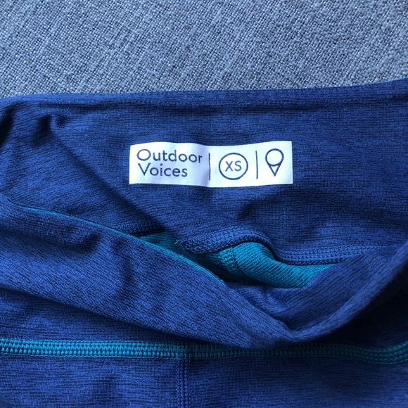 Outdoor Voices Two Tone Leggings - Green/Blue - Picture 3 of 4